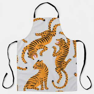 Delantal Patrón de tigres sin foco, tema de vida salvaje.