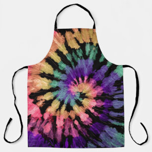 Delantal Patrón de tintes. Shibori dibujado a mano con arco