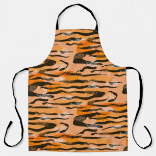 Delantal Patrón de tira de tigre de popa