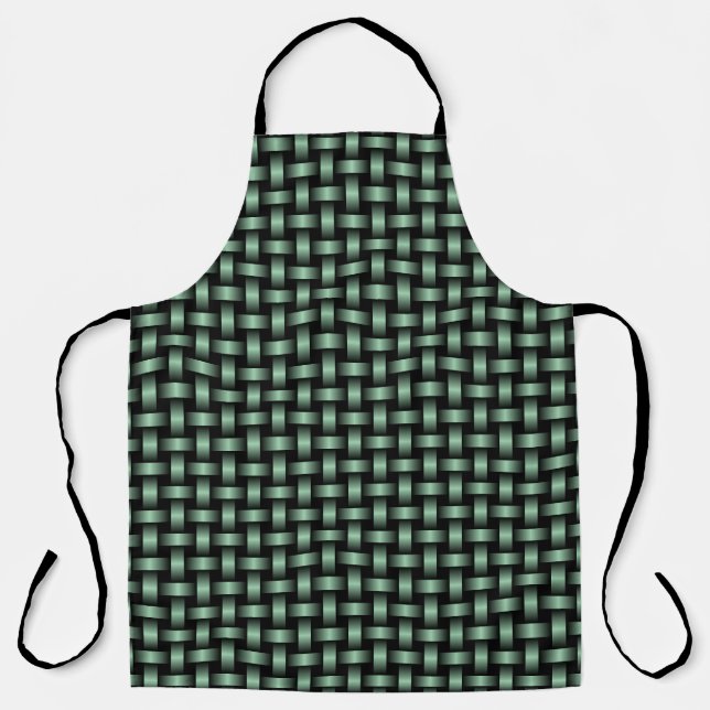 Delantal Patrón de trapo negro verde (Anverso)