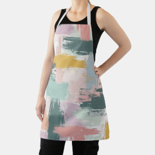 Delantal Patrón de trazos de pintura de Pastel