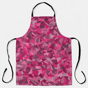Delantal Patrón de triángulo gris rosa