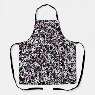 Delantal Patrón de triángulo negro morado