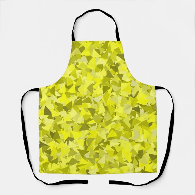 Delantal Patrón de triángulo verde amarillo (Anverso)
