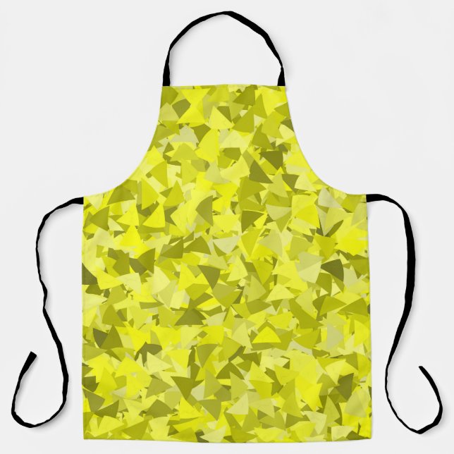 Delantal Patrón de triángulo verde amarillo (Anverso)