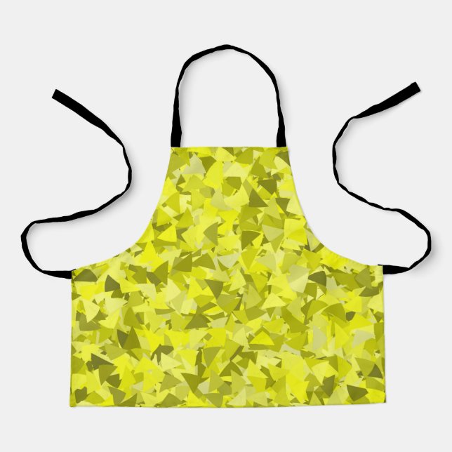 Delantal Patrón de triángulo verde amarillo (Anverso)