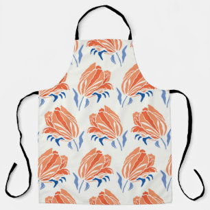 Delantal Patrón de Tulipano Barroco Geométrico Botánico. F 