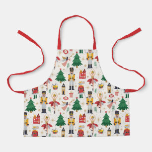 Delantal Patrón de vacaciones de ballet de petaca