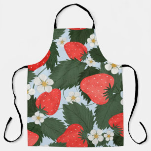 Delantal Patrón de verano con fresas. Leyenda de fresa