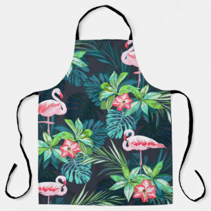Delantal Patrón de verano tropical sin soldadura con flamin