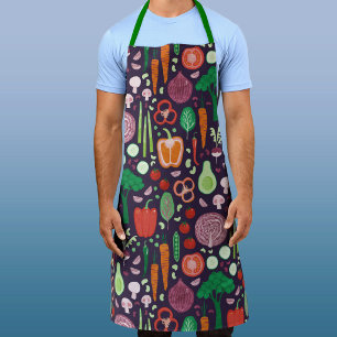 Delantal Patrón de Verduras Moderno