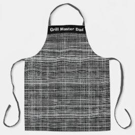 Delantal Patrón de verificación negro, blanco y gris