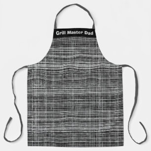 Delantal Patrón de verificación negro, blanco y gris