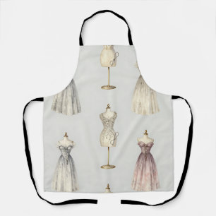 Delantal Patrón de vestido de baile de maniquí vintage