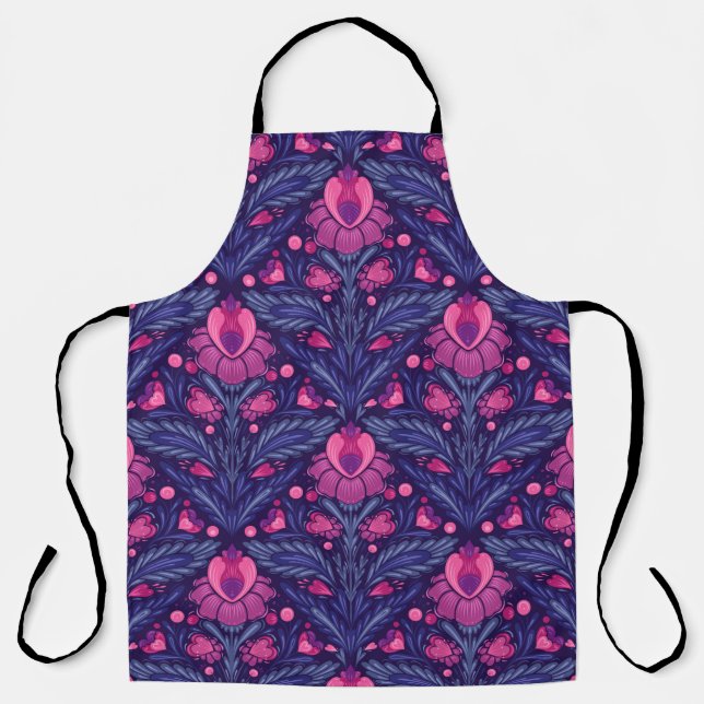 Delantal Patrón decorativo con corazones (Anverso)