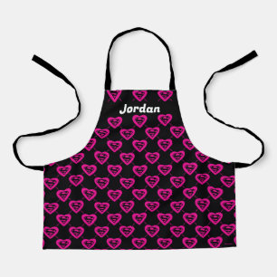 Delantal Patrón diagonal del corazón superchica