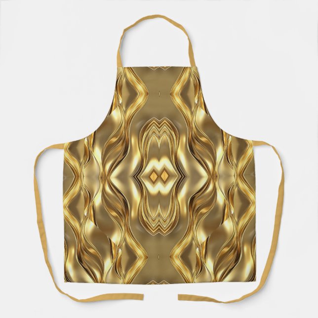 Delantal Patrón Dorado Radiante (Anverso)