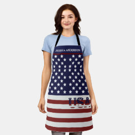 Delantal Patrón estadounidense de bandera de Estados Unidos