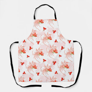 Delantal Patrón Fénix Bird Y Phoenix Flower Seamless