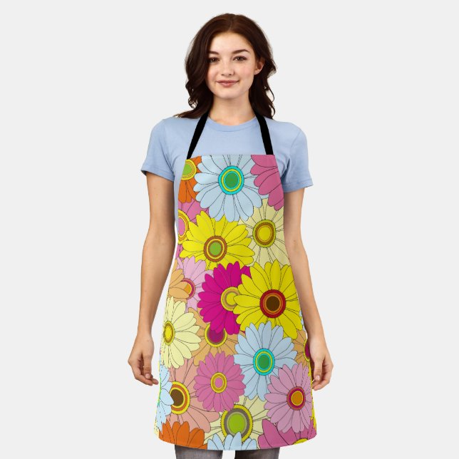 Delantal patrón floral (Gastado)