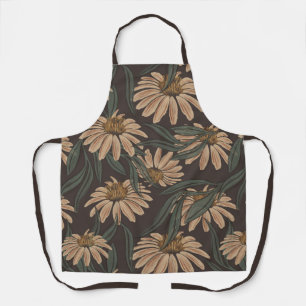 Delantal Patrón floral boho moderno