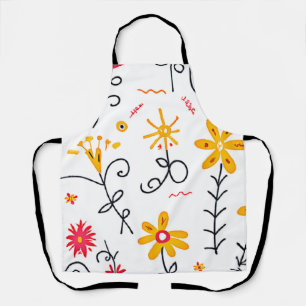 Delantal Patrón floral caprichoso