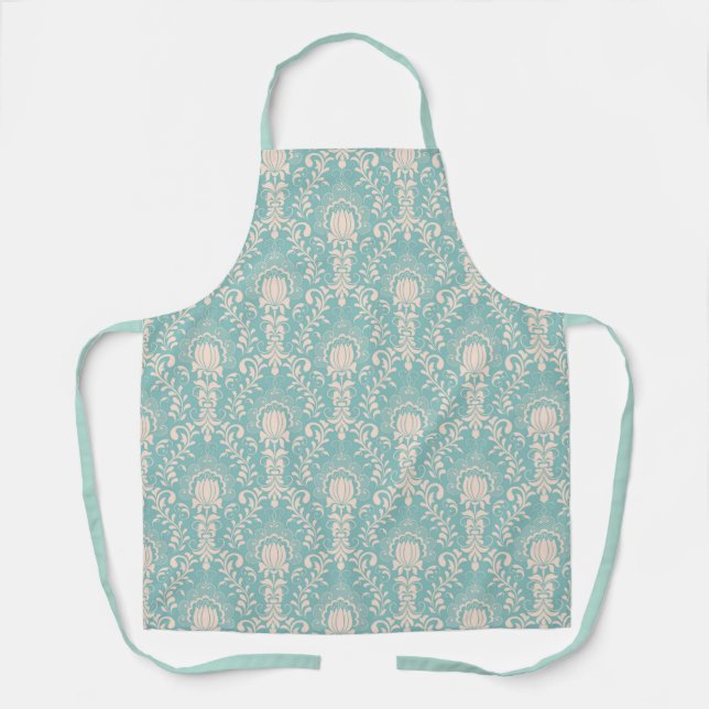 Delantal Patrón floral/damascal (Anverso)
