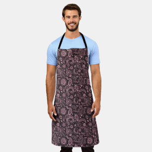 Delantal Patrón floral de cachemira estilo boho de batik ne