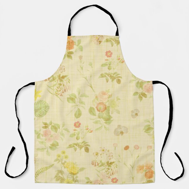 Delantal Patrón floral de estilo antiguo (Anverso)
