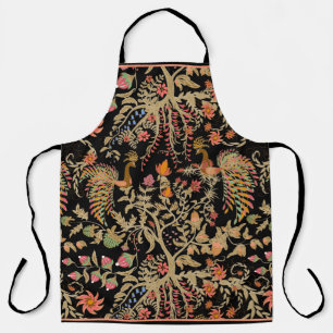 Delantal Patrón floral de hadas chinas con hermosas aves