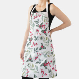 Delantal Patrón floral de invierno