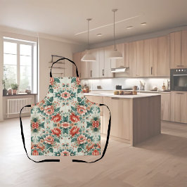 Delantal Patrón floral de la cabaña de campo