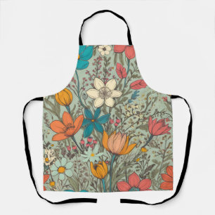 Delantal Patrón floral de primavera
