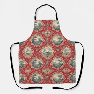 Delantal Patrón floral de Toile Francés de granja rústica