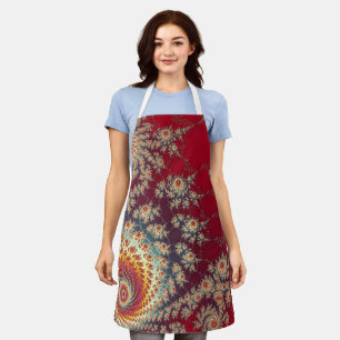 Delantal Patrón floral espiral