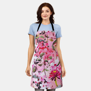 Delantal Patrón floral estético sin costuras