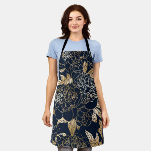 Delantal Patrón floral estético sin costuras