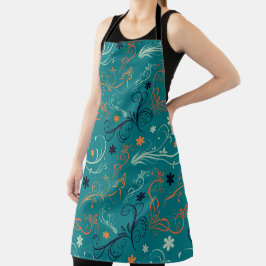Delantal Patrón floral Estilo cocina Apron