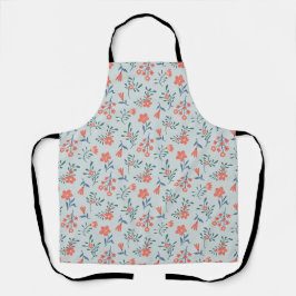 Delantal Patrón Floral Prado de Coral
