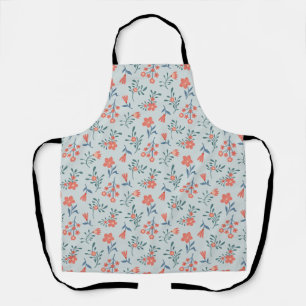 Delantal Patrón Floral Prado de Coral