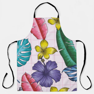 Delantal Patrón floral sin costuras con hojas. espalda trop