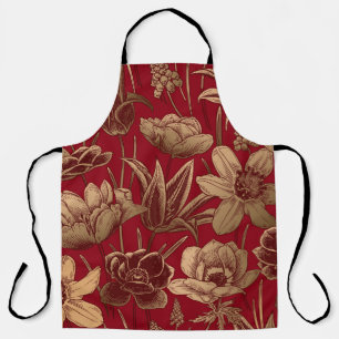 Delantal Patrón floral sin fisuras. Fondo de primavera de c