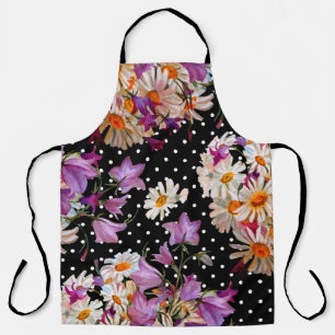 Delantal Patrón floral sin foco. Bouquet de flores silvestr