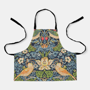 Delantal Patrón floral William Morris Strawberry Thief