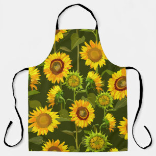 Delantal Patrón fluido del verano de los girasoles