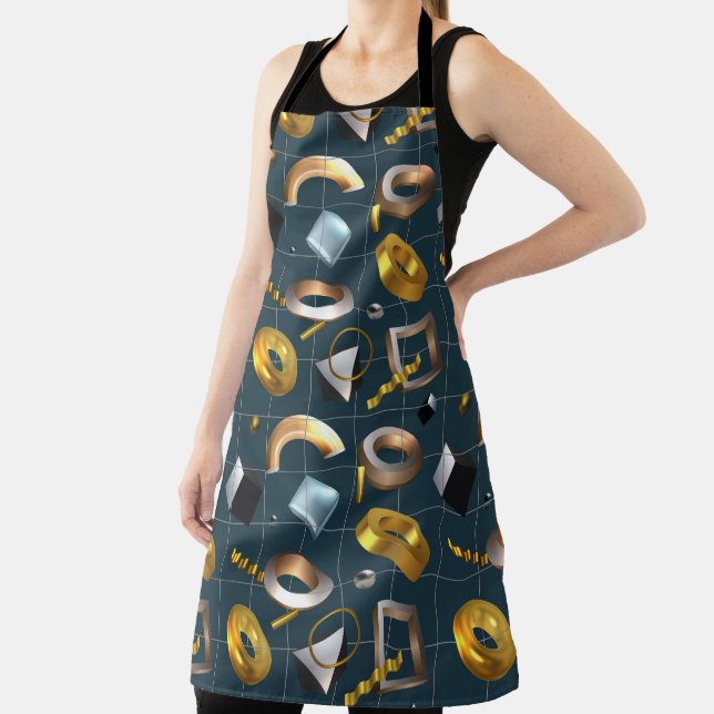Delantal Patrón geométrico 3D (in situ)