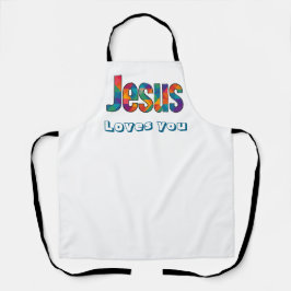 Delantal patrón geométrico de Jesús