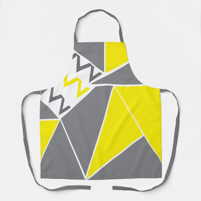 Delantal Patrón geométrico de la banda de chequeo de chevro (Anverso)