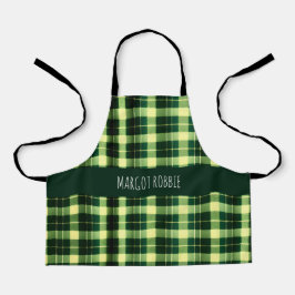 Delantal Patrón geométrico de malla verde