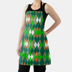 Delantal Patrón geométrico multicolor rombos minimalismo